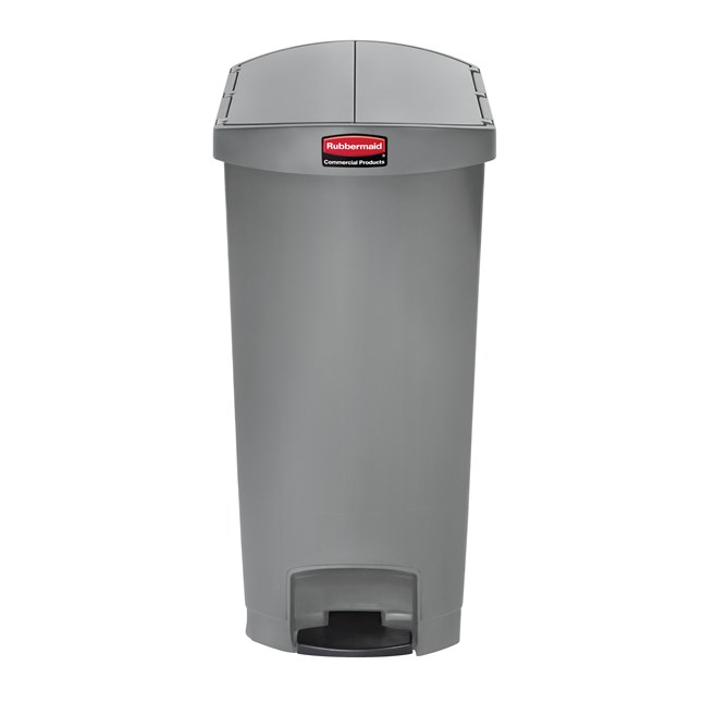 The Rubbermaid Commercial Streamline®  Step-On Container features a slim profile and small footprint to fit in tightest spaces. Streamline®  Step-On containers are constructed with premium-quality materials and meet the needs of any environment with efficiency, safety, and durability.