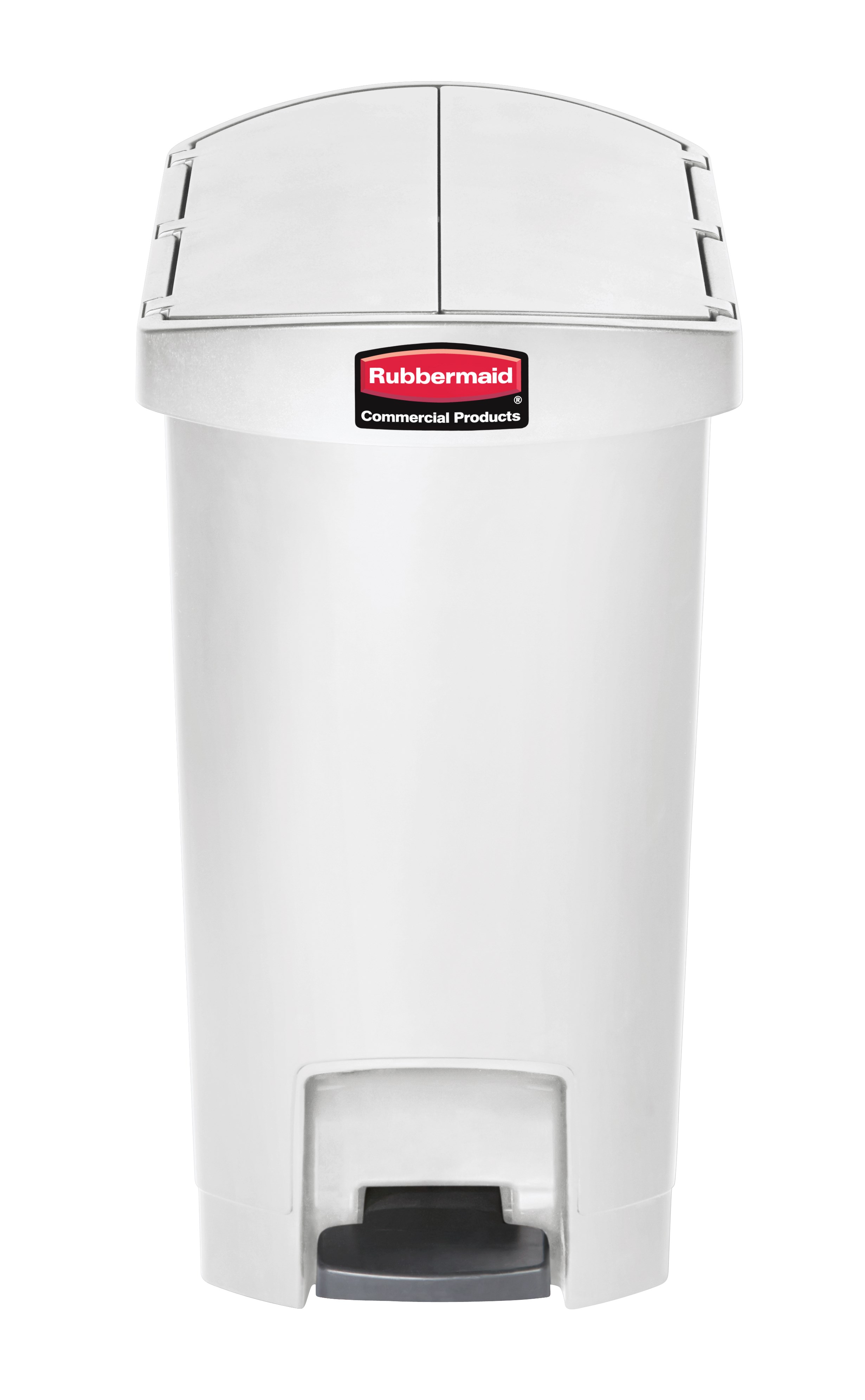 The Rubbermaid Commercial Streamline®  Step-On Container features a slim profile and small footprint to fit in tightest spaces. Streamline®  Step-On containers are constructed with premium-quality materials and meet the needs of any environment with efficiency, safety, and durability.