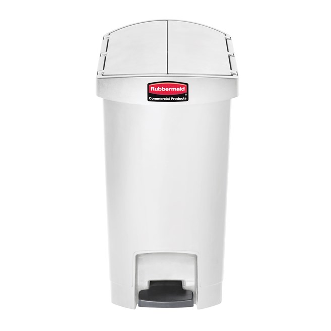 The Rubbermaid Commercial Streamline®  Step-On Container features a slim profile and small footprint to fit in tightest spaces. Streamline®  Step-On containers are constructed with premium-quality materials and meet the needs of any environment with efficiency, safety, and durability.