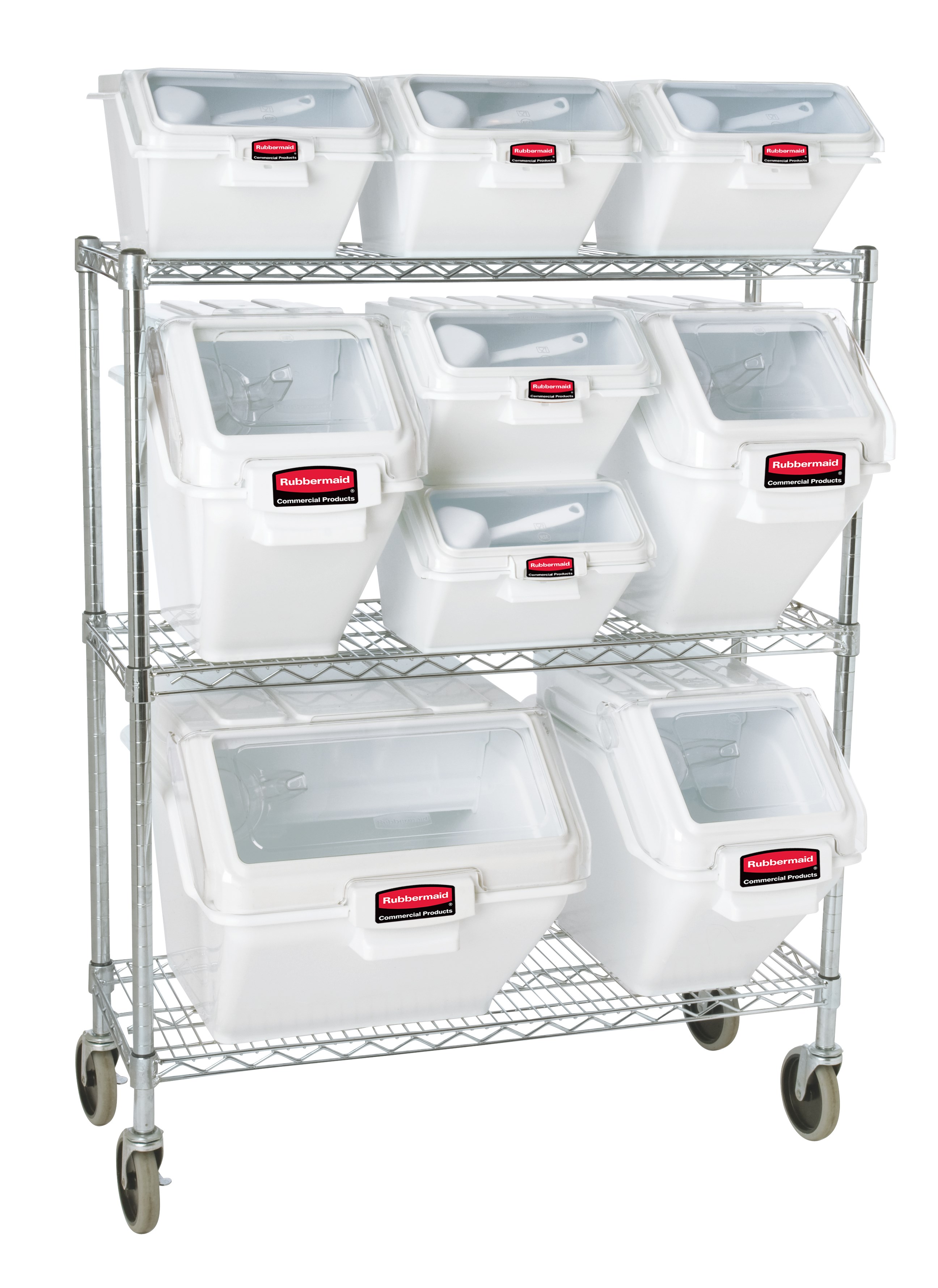 Commercial grade racks compatible with ProSave shelf ingredient bins