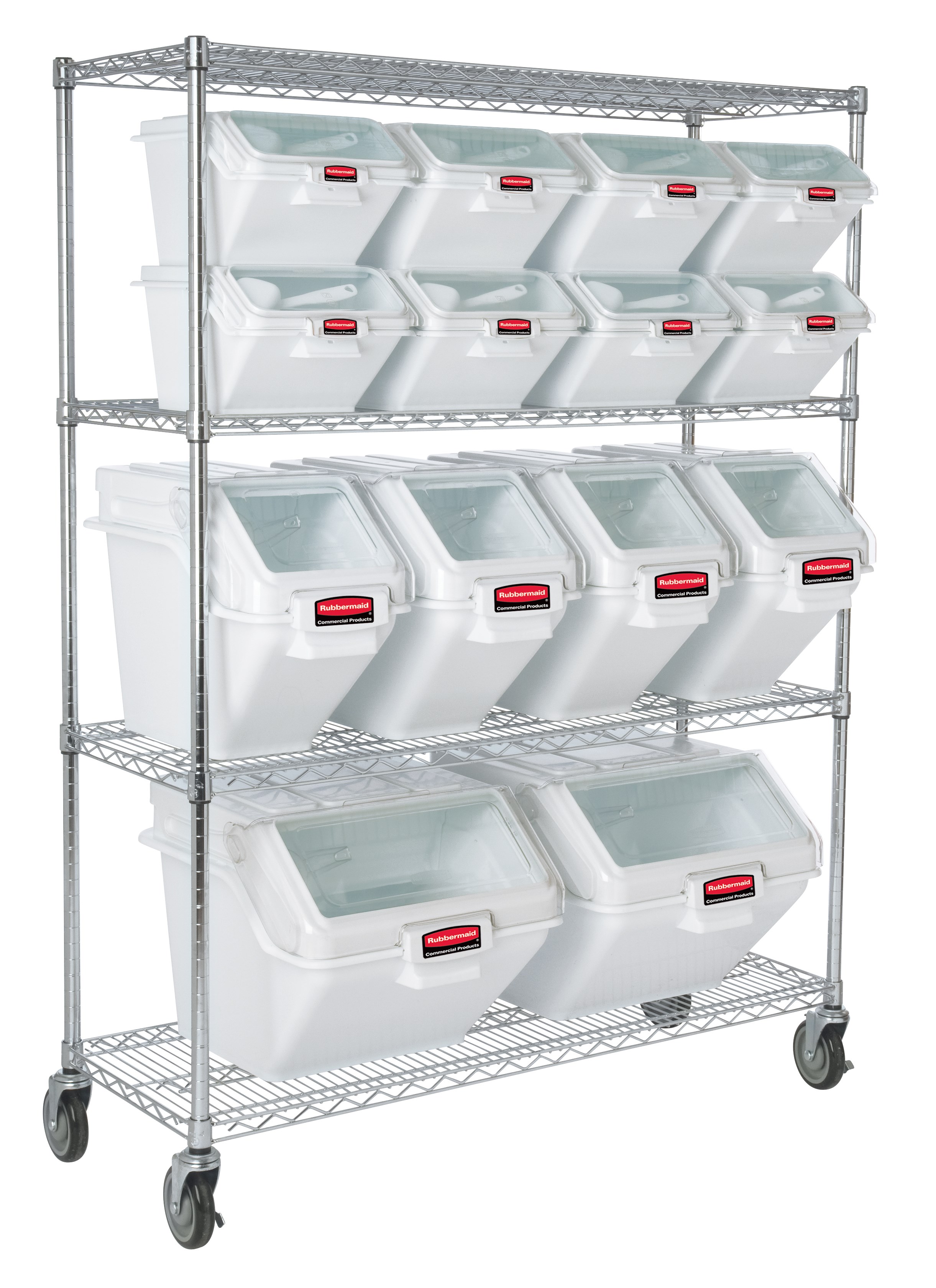 Commercial grade racks compatible with ProSave shelf ingredient bins