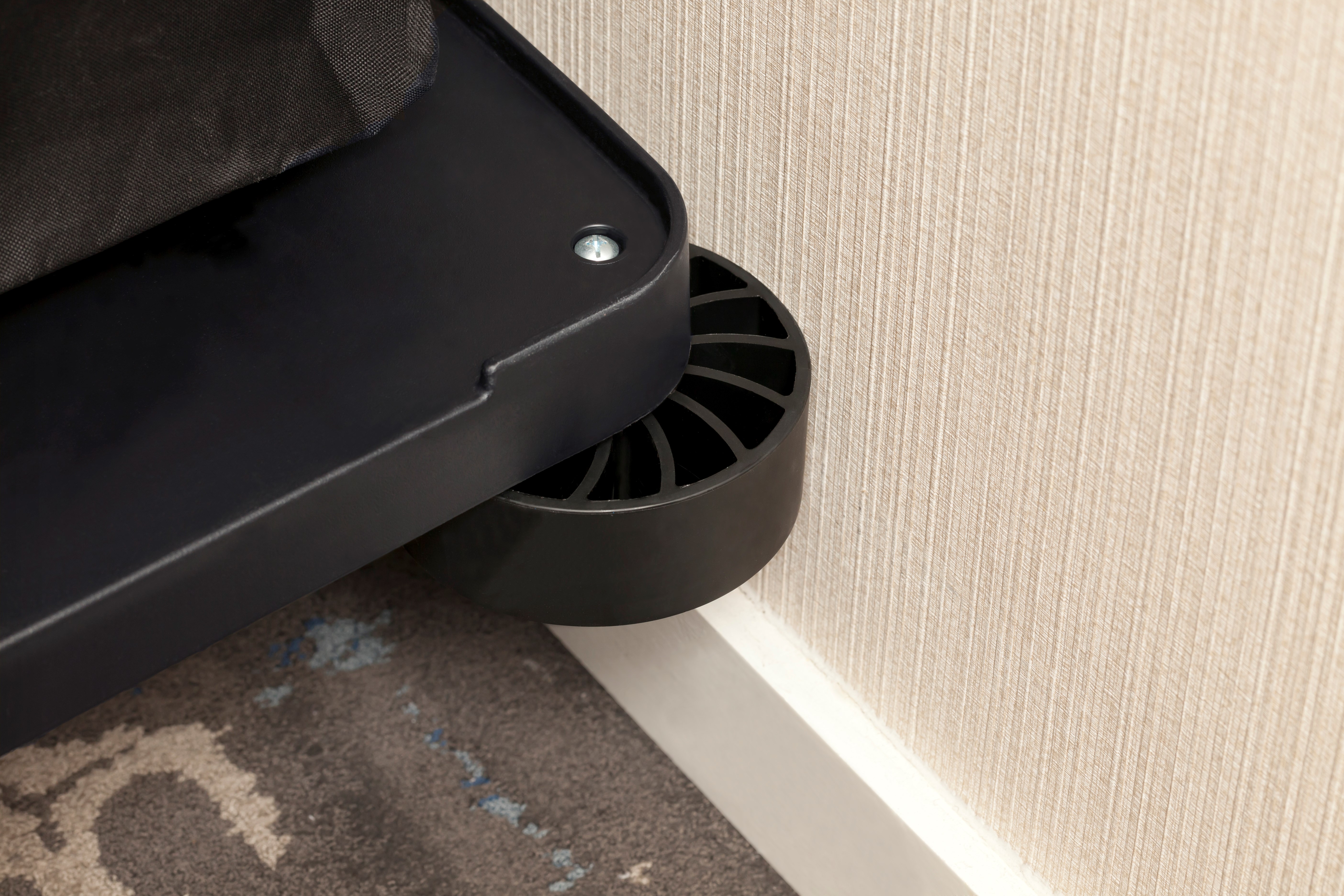 Impact-absorbing and non-marring Housekeeping Cart Bumper Kit from Rubbermaid Commercial is designed to reduce costly wall damage.