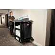 Impact-absorbing and non-marring Housekeeping Cart Bumper Kit from Rubbermaid Commercial is designed to reduce costly wall damage.