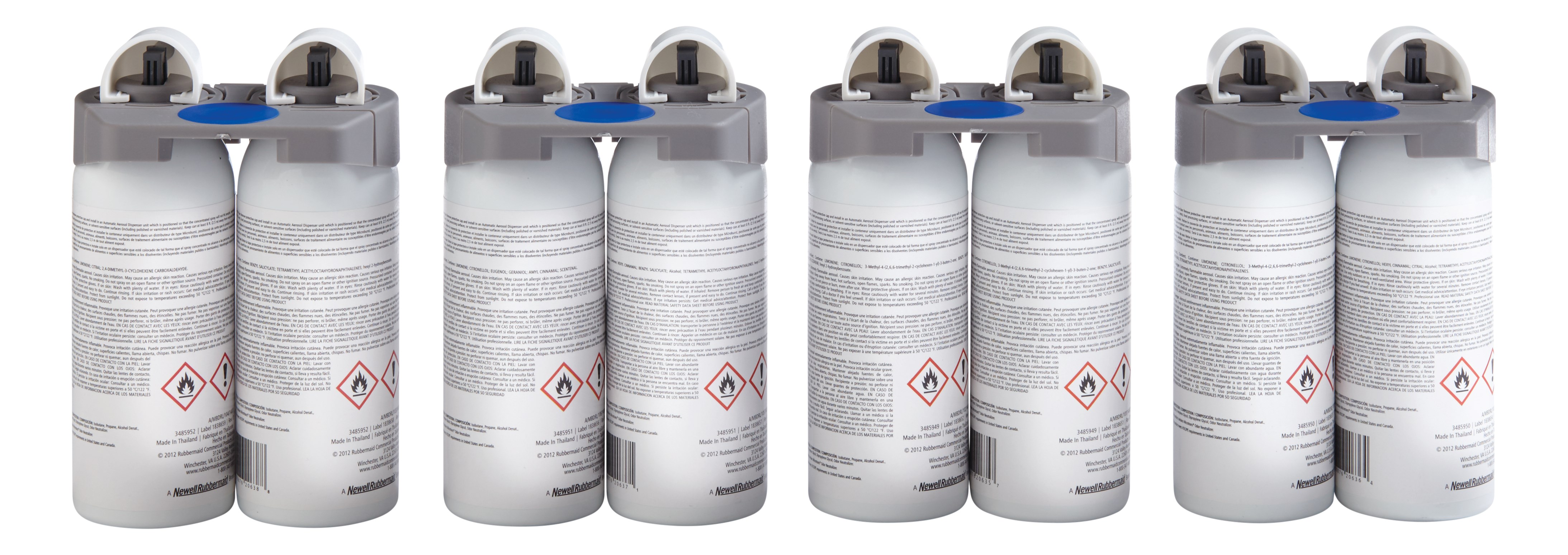 The Rubbermaid Commercial Microburst® Duet refills feature a unique combination of specially selected, high quality, complementary fragrances.