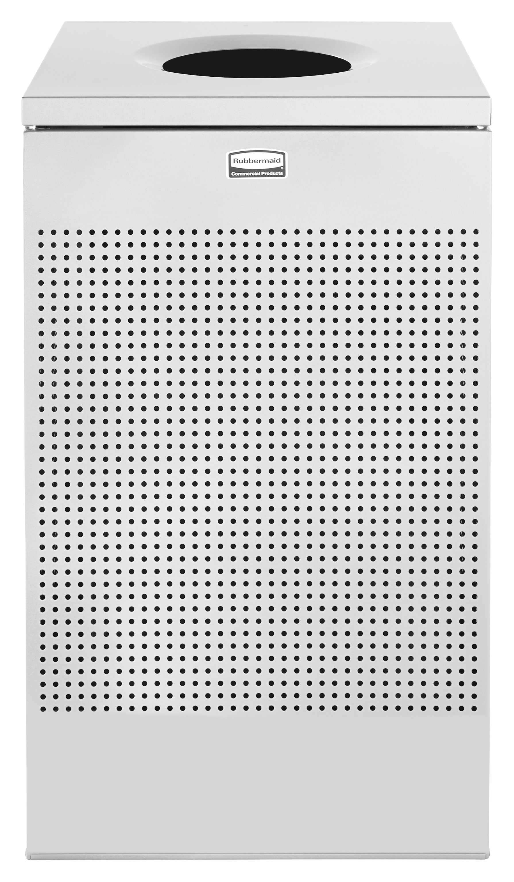 The sleek Silhouettes 20 Gallon FGSC18 Decorative Square Indoor Waste Container has a contemporary perforated pattern designed to seamlessly and beautifully blend with modern facilities and environments. High-quality materials and craftsmanship ensure containers can withstand the rigors of everyday use.