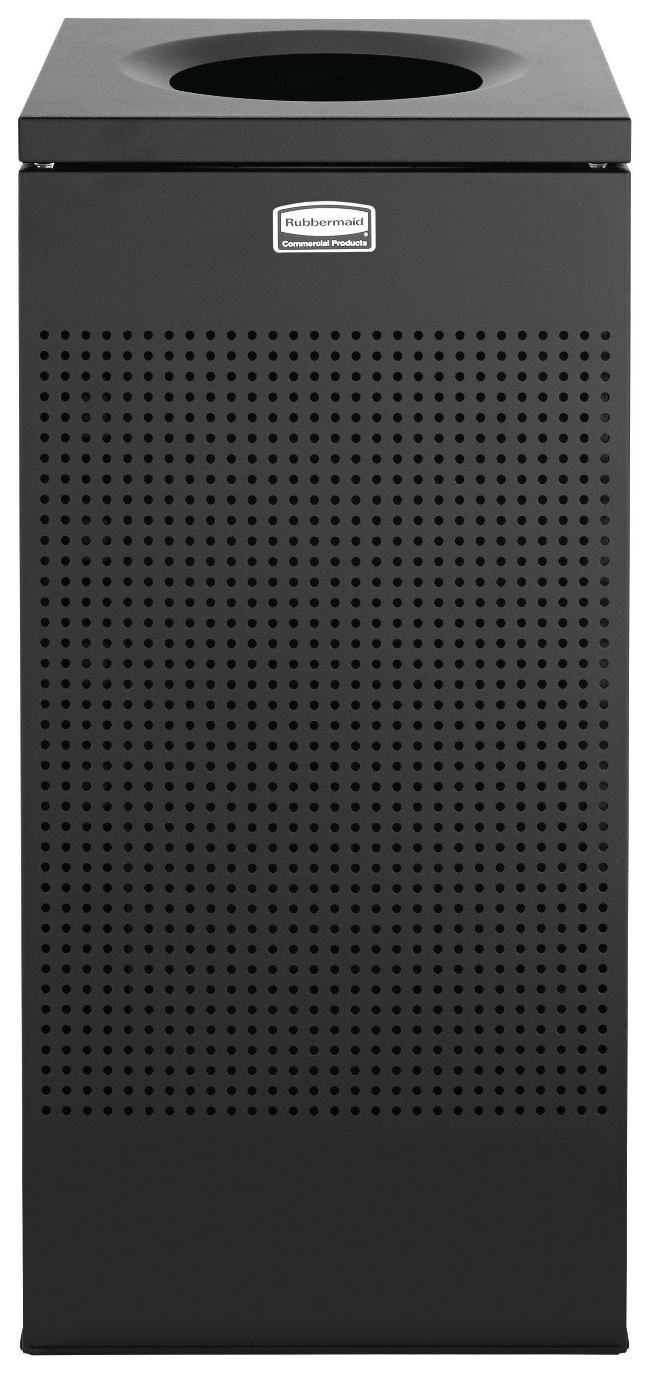 The sleek Silhouettes 24 Gallon FGSC14 Decorative Square Indoor Waste Container has a contemporary perforated pattern designed to seamlessly and beautifully blend with modern facilities and environments. High-quality materials and craftsmanship ensure containers can withstand the rigors of everyday use.