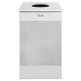 The sleek Silhouettes 29 Gallon FGSC18 Decorative Square Indoor Waste Container has a contemporary perforated pattern designed to seamlessly and beautifully blend with modern facilities and environments. High-quality materials and craftsmanship ensure containers can withstand the rigors of everyday use.