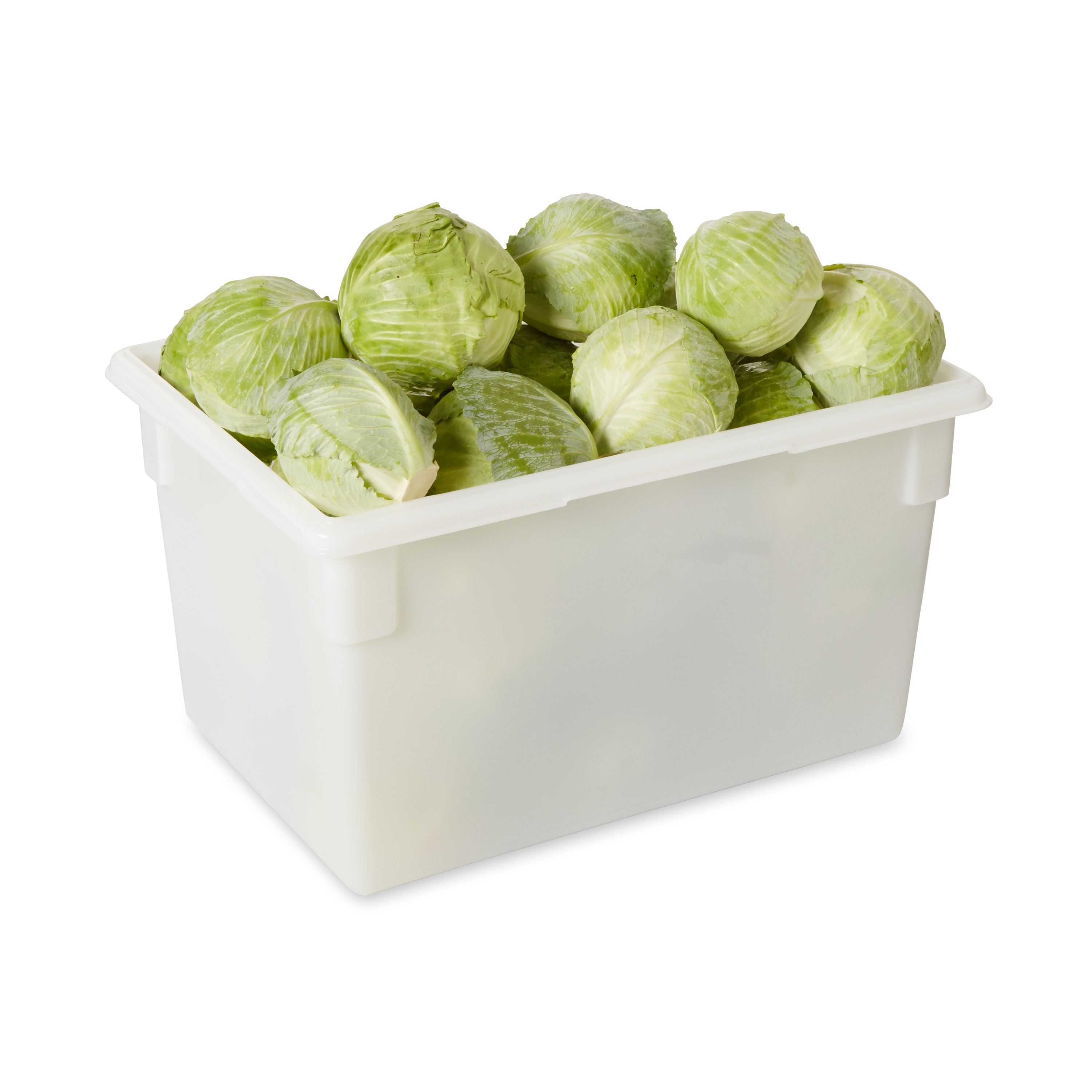 The Rubbermaid Commercial Food Storage Container reduces food spoilage costs with a durable polyethylene construction.