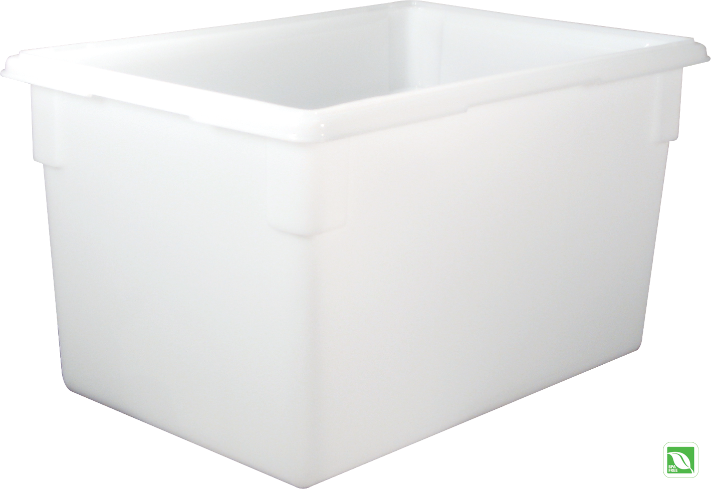 The Rubbermaid Commercial Food Storage Container reduces food spoilage costs with a durable polyethylene construction.