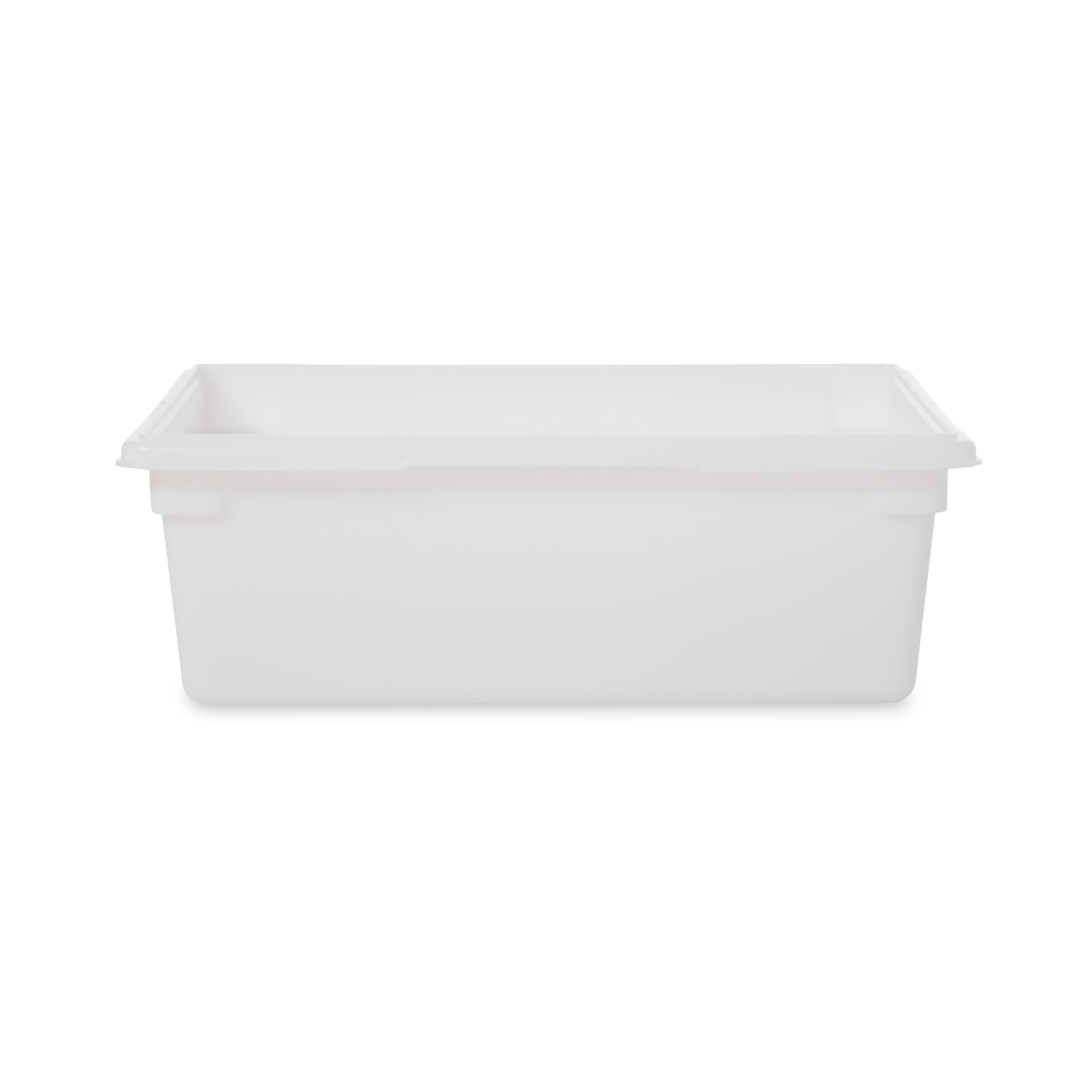 The Rubbermaid Commercial Food Storage Tote/Box is a durable, versatile and sized to fit into existing racks and counters.