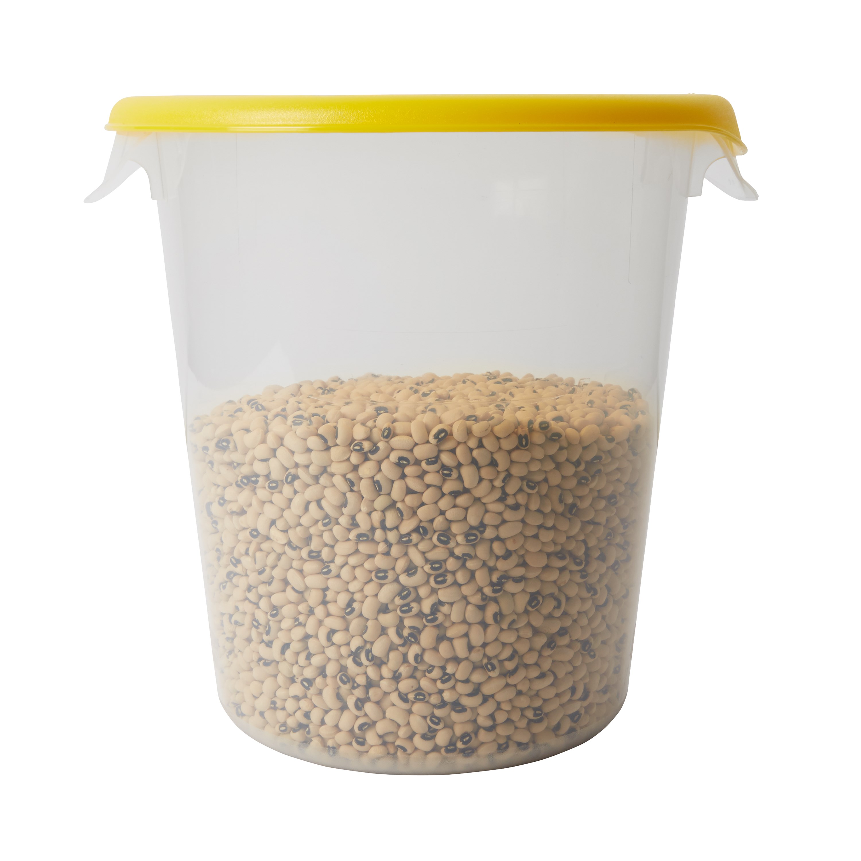 The 8QT Round Lid should be paired with the Rubbermaid Commercial Products Round Storage Containers (6QT or 8QT). These food service storage and prep tools help to reduce cross-contamination in your kitchen.