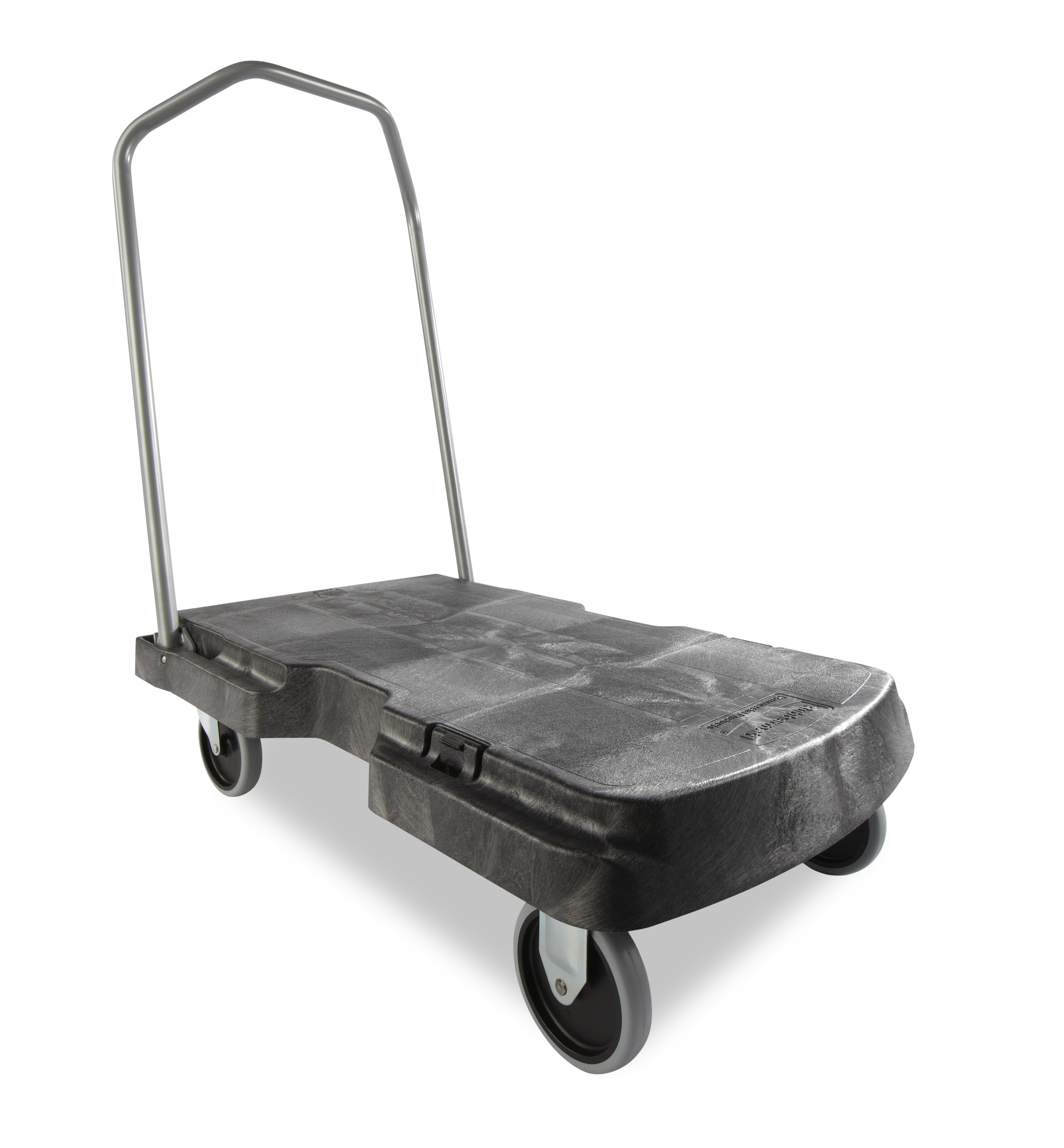 Le chariot Triple Rubbermaid optimise le transport des charges lourdes et volumineuses et se plie à plat pour en faciliter le rangement.