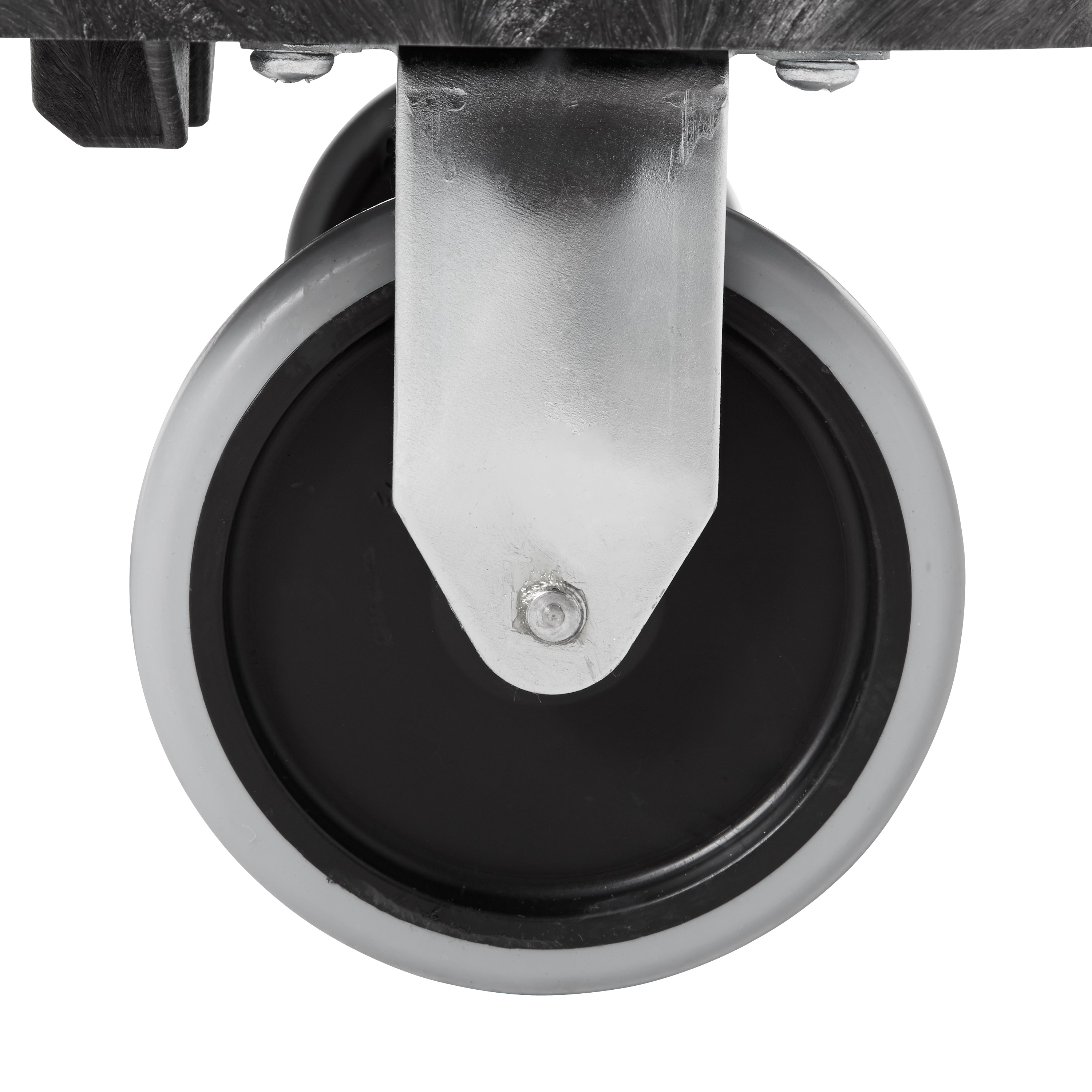 The Rubbermaid Commercial Triple Trolley efficiently transports large bulky loads and then folds flat for easy storage.