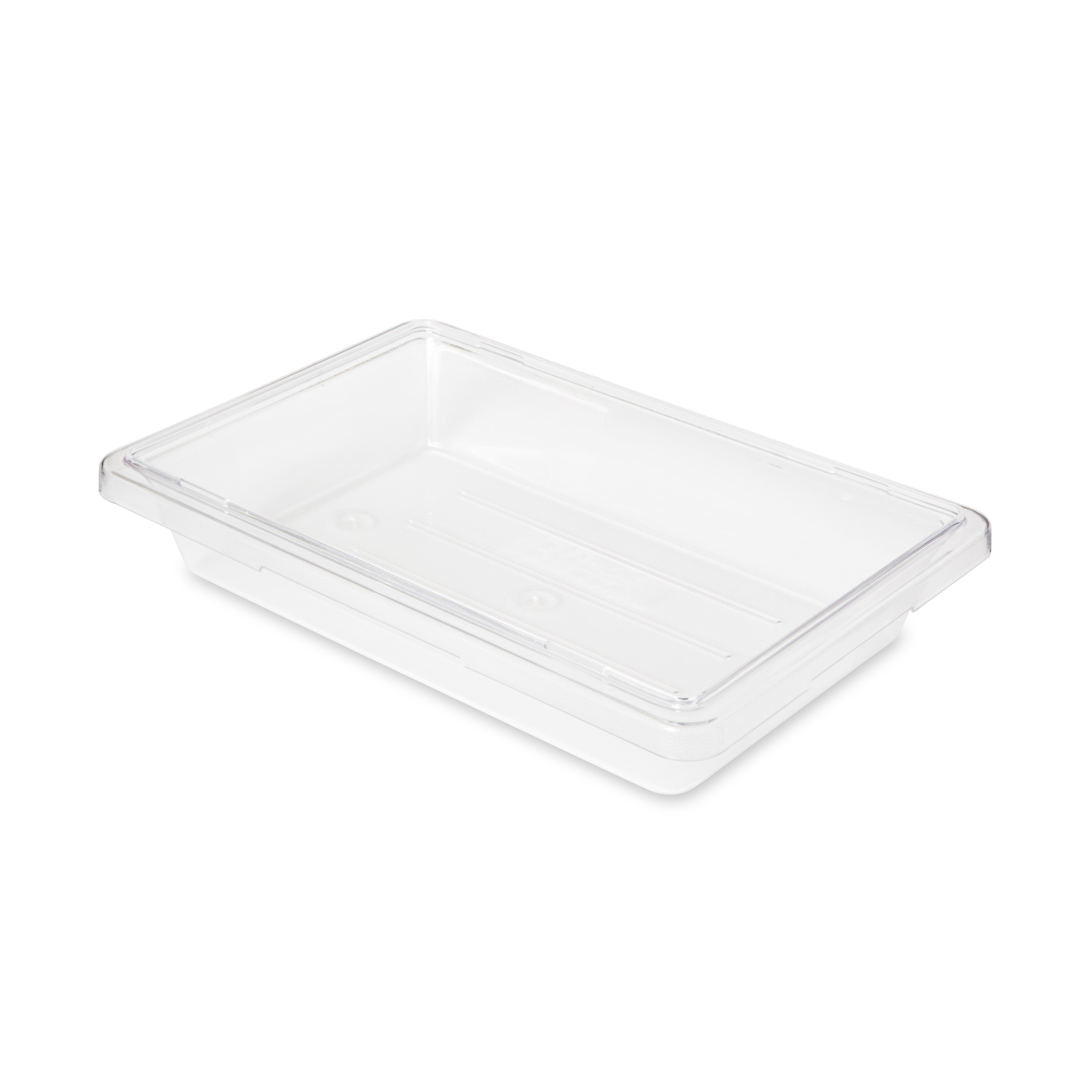 Hộp đựng thực phẩm thương mại Rubbermaid có thể được sử dụng để bảo quản hoặc phục vụ thực phẩm.