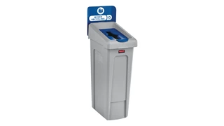 Slim Jim® Recycling Station Lid Inserts provide intuitive lid openings that promote recycling and improve productivity.