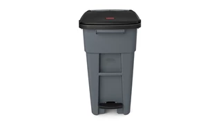 Step-On Rollouts are designed to make managing facility waste easier. With one step, the pedal lifts the lid and allows for hands-free waste disposal.