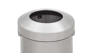 Featuring a classic design and fingerprint-resistant stainless steel, the Refine waste container fits seamlessly into any commercial space for a discreet look that enhances the overall environment.