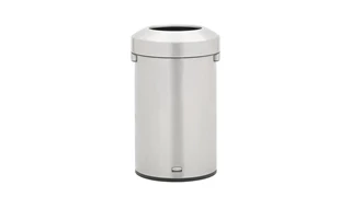 Featuring a classic design and fingerprint-resistant stainless steel, the Refine waste container fits seamlessly into any commercial space for a discreet look that enhances the overall environment.