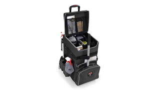 The Executive Quick Cart is the industry’s most durable mobile cart solution for housekeeping, janitorial and maintenance environments.