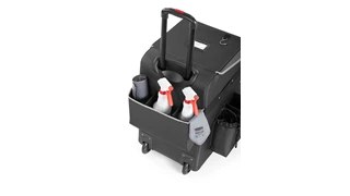 The Rubbermaid Commercial Executive Quick Cart is the industry’s most durable mobile cart solution for housekeeping, janitorial and maintenance environments.